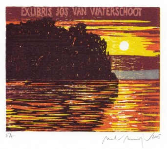 "Západ Slunce", Exlibris Jos Van Waterschoot